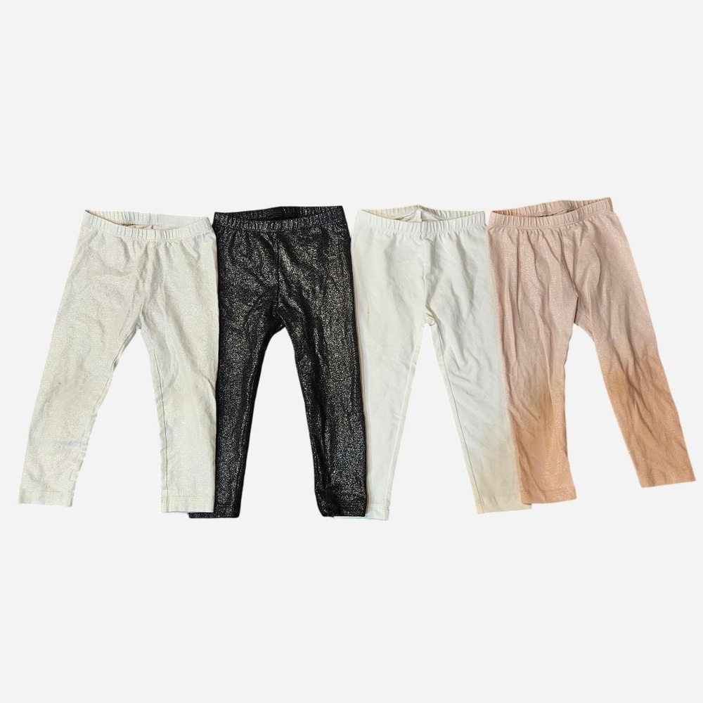 Old Navy Girls' Multi Color/ Neutral Leggings 4-Pack